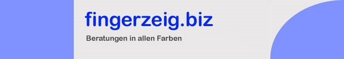 Kopfgrafik: fingerzeig.biz - Beratungen in allen Farben