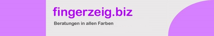 Kopfgrafik: fingerzeig.biz - Beratungen in allen Farben
