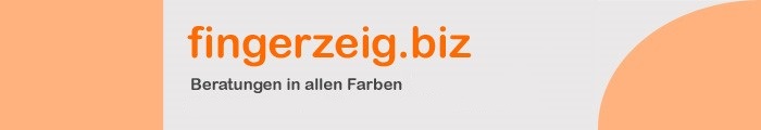 Kopfgrafik: fingerzeig.biz - Beratungen in allen Farben