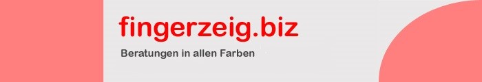 Kopfgrafik: fingerzeig.biz - Beratungen in allen Farben